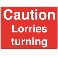 Picture of Caution Lorries Turning Sign